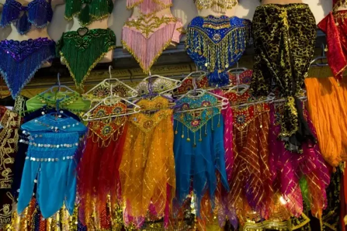 Framed Print : Middle East Turkey and city of Istanbul with belly dancers colorful outfit for sale