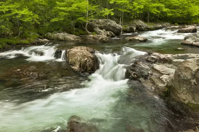 Framed Print : Middle Fork of the Little Pigeon River, Great Smoky Mountains National Park, Tennessee