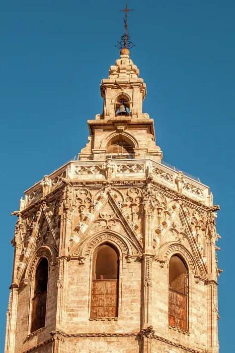 Framed Print : Miguelete Tower (El Miguelete) is the bell tower for the Valencia Cathedral, Plaza de la Reina, Valencia, Spain
