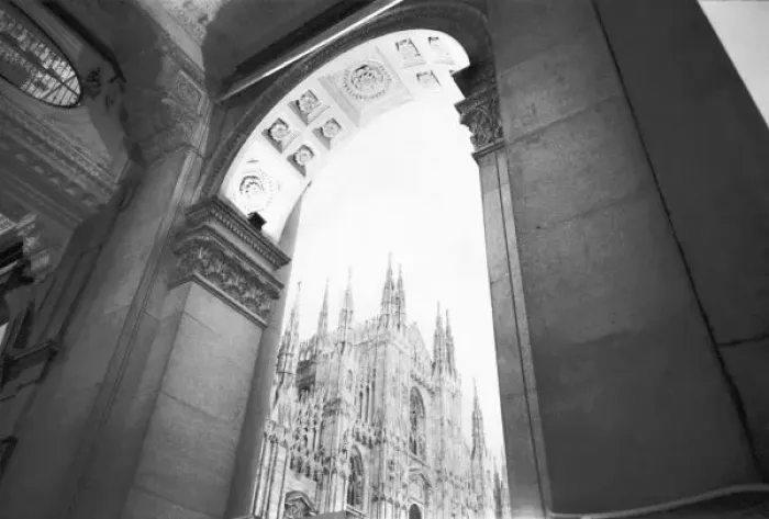 Framed Print : Milano Italy, Galleria View of the Duomo