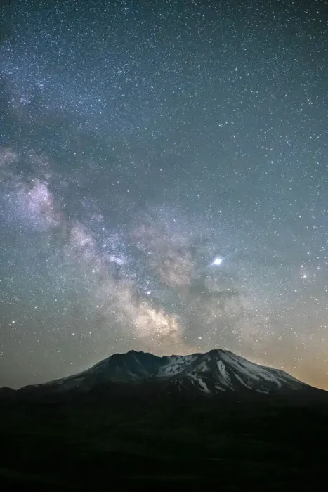 Framed Print : The Milky Way rising above Mt. St. Helens, an active stratovolcano in Washington State Framed Print : The Milky Way rising above Mt. St. Helens, an active stratovolcano in Washington State