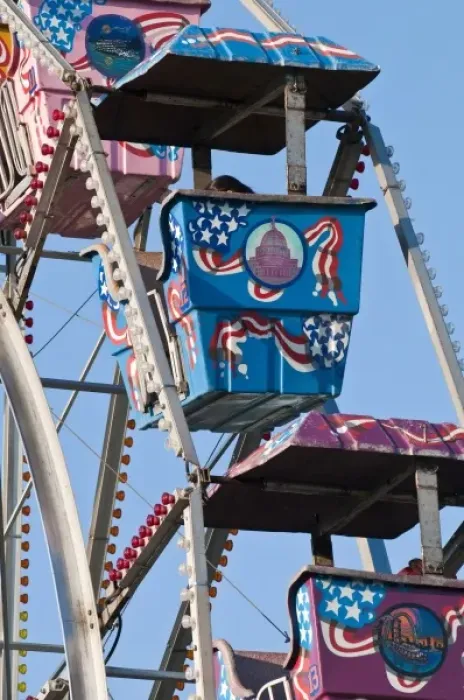 Framed Print : Milwaukee, Wisconsin. The ferris wheel ride at the annual Great CIrcus Parade