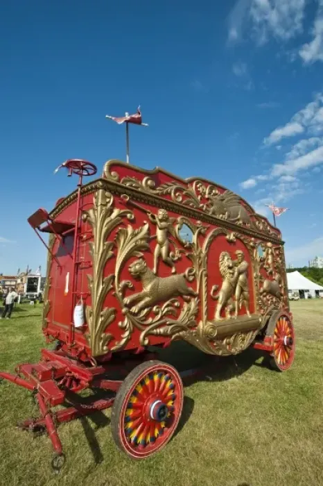 Framed Print : Milwaukee, Wisconsin. Historic circus wagons at the annual Great CIrcus Parade