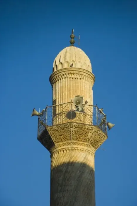 Framed Print : Minaret of Kasim Tugmaner Camii (Mosque) built in 1960, Mardin, Turkey