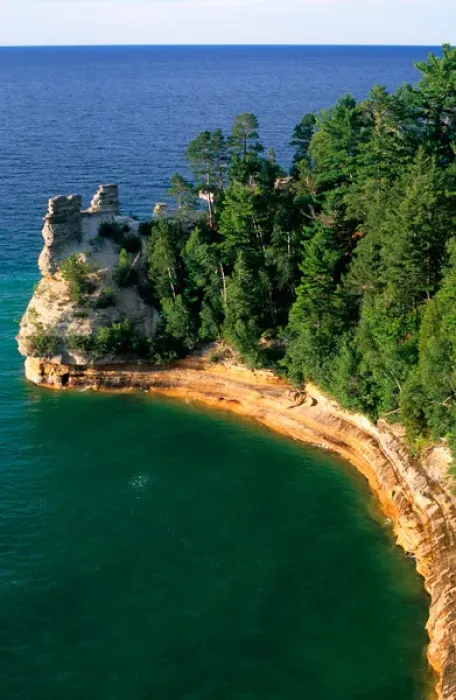 Framed Print : Miners Castle at the Picture Rocks in Munising along the shores of Lake Superior