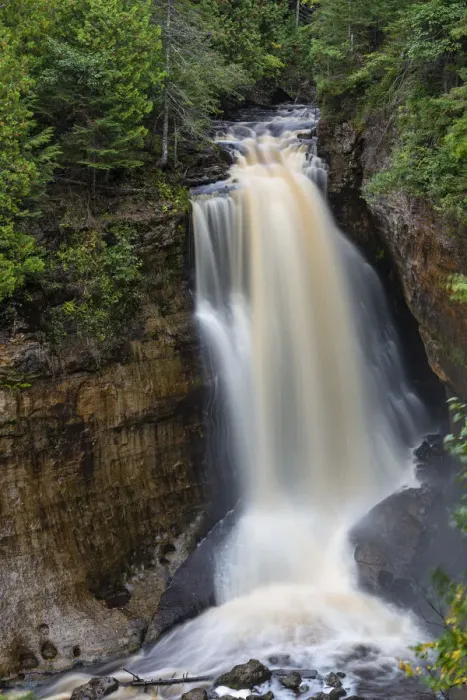 Framed Print : Miners Falls in fall, Pictured Rocks National Lakeshore, Alger County, Michigan