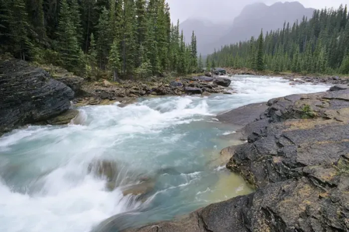 Framed Print : Mistaya Canyon in Banff National Park in Alberta Canada