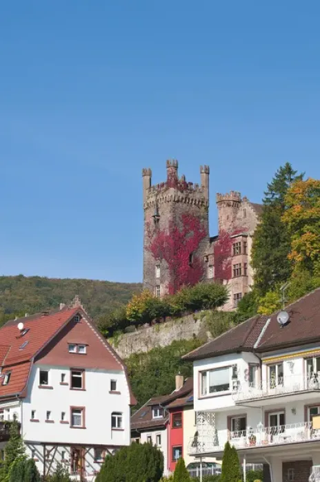 Framed Print : The Mittelburg (Middle Castle) in Neckarsteinach, Germany Framed Print : The Mittelburg (Middle Castle) in Neckarsteinach, Germany