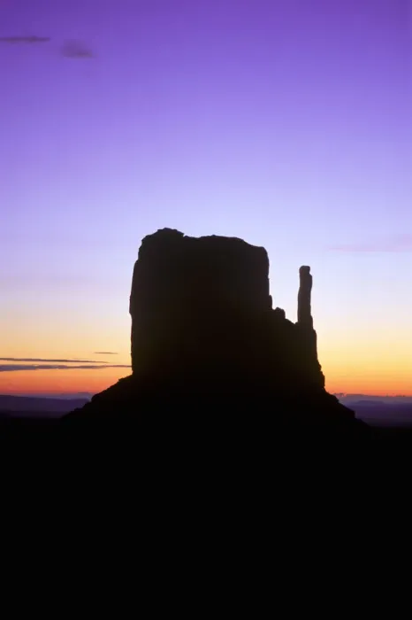 Framed Print : Mitten Buttes silhouetted against dawn sky, Monument Valley Navajo Tribal Park, Arizona, USA