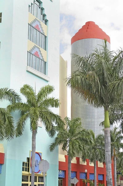 Modern art deco architecture, Miami Beach Florida