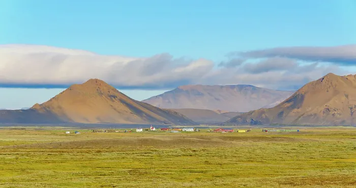 Framed Print : Modrudalur, the highest inhabited farm in Iceland