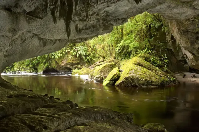 Framed Print : Moira Gate Arch, Oparara Basin, near Karamea, Kahurangi National Park, West Coast