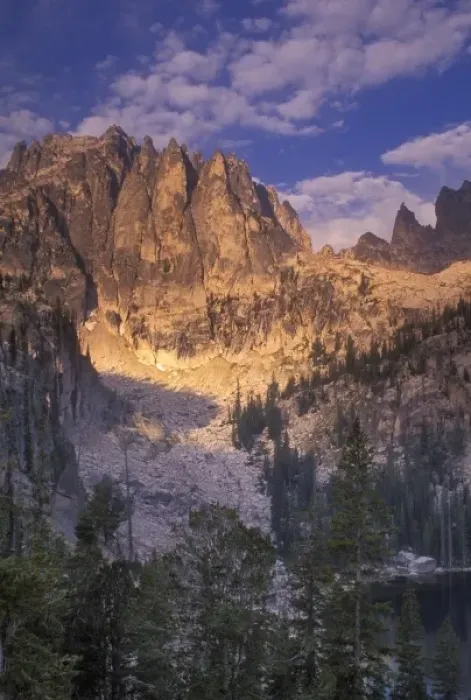 Framed Print : Monte Verita Peak, Long Mountain, and Warbonnet Peak above Upper Baron Lake in Framed Print : Monte Verita Peak, Long Mountain, and Warbonnet Peak above Upper Baron Lake in