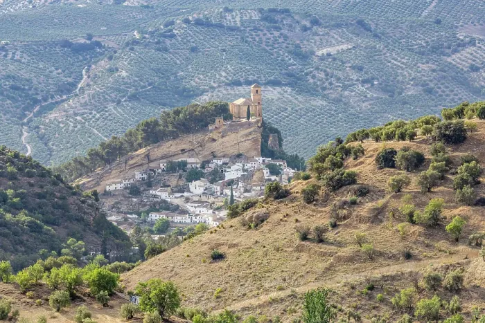 Framed Print : Montefrio, Granada, Andalusia, Spain. A church on a cliff above the village of Montefrio Framed Print : Montefrio, Granada, Andalusia, Spain. A church on a cliff above the village of Montefrio