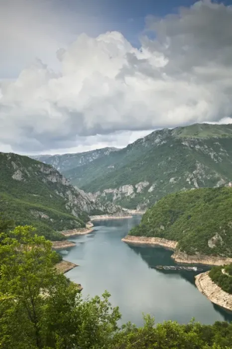 Framed Print : MONTENEGRO, Durmitor National Park. View of Lake Pivsko Framed Print : MONTENEGRO, Durmitor National Park. View of Lake Pivsko