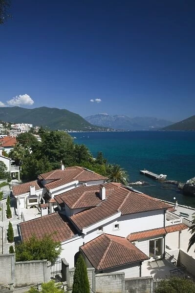 Montenegro, Herceg-Novi. Overview towards Herceg-Novi Bay