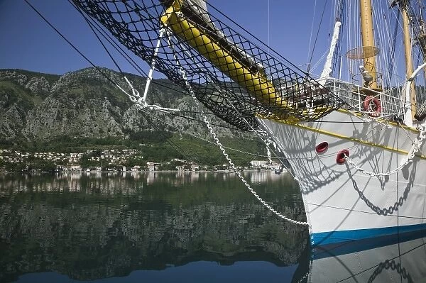 Montenegro, Kotor. Bay of Kotor  /  Southern Europes Deepest Fjord  /  Sailing Ship