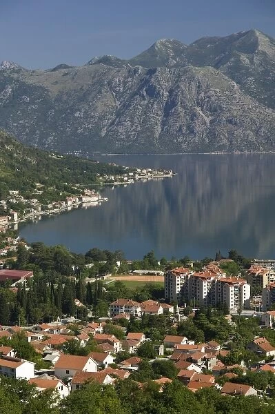 Montenegro, Kotor. Bay of Kotor  /  Southern Europes Deepest Fjord  /  Town View