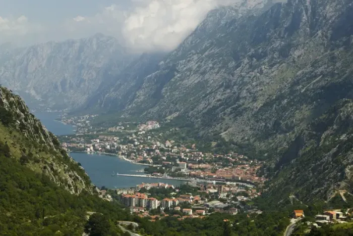 Framed Print : MONTENEGRO, Kotor. Southern Europes Deepest Fjord, Aerial View