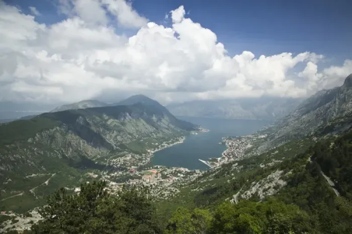 Framed Print : MONTENEGRO, Kotor. Southern Europes Deepest Fjord, Aerial View Framed Print : MONTENEGRO, Kotor. Southern Europes Deepest Fjord, Aerial View