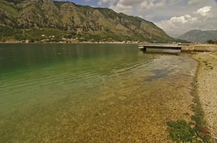 Framed Print : Montenegro, Kotor, transparent green water of the Adriatic sea at the foot of a fjord s Framed Print : Montenegro, Kotor, transparent green water of the Adriatic sea at the foot of a fjord s