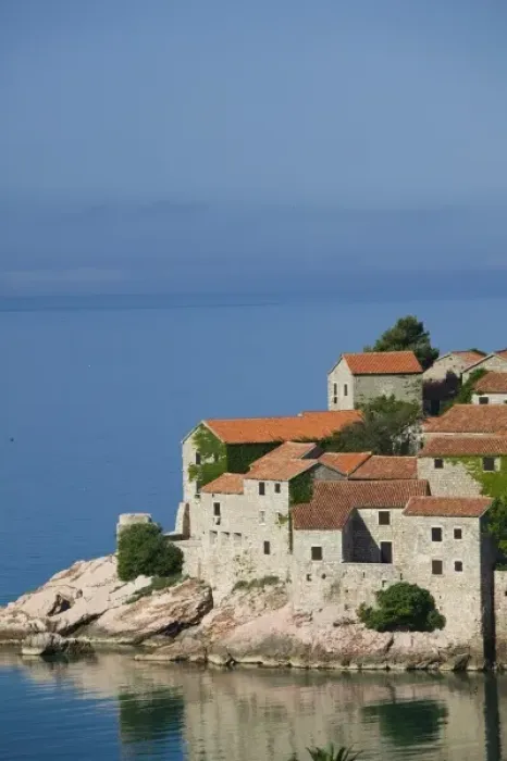 Framed Print : Montenegro, Sveti Stefan. Coastal Montenegran Resort Island Framed Print : Montenegro, Sveti Stefan. Coastal Montenegran Resort Island