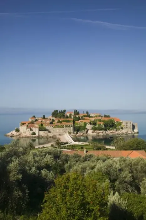 Framed Print : Montenegro, Sveti Stefan. Coastal Montenegran Resort Island Framed Print : Montenegro, Sveti Stefan. Coastal Montenegran Resort Island