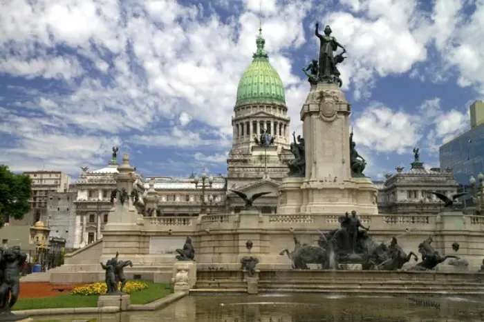 Framed Print : Monument to the Two Congresses in front of the Argentine National Congress building in Buenos Aires Framed Print : Monument to the Two Congresses in front of the Argentine National Congress building in Buenos Aires