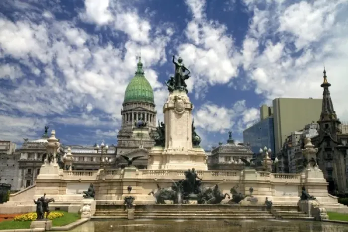 Framed Print : Monument to the Two Congresses in front of the Argentine National Congress building in Buenos Aires Framed Print : Monument to the Two Congresses in front of the Argentine National Congress building in Buenos Aires