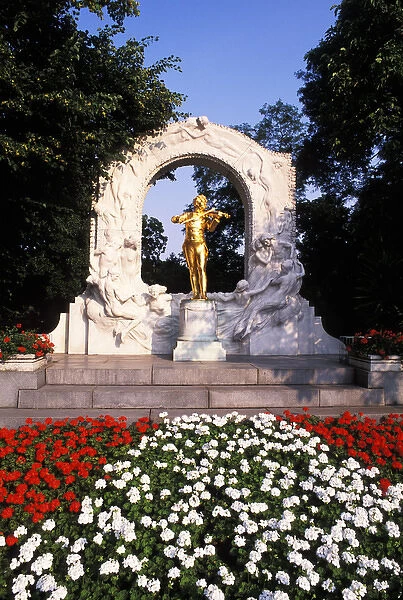 Monument of Johann Strauss in Vienna, Austria