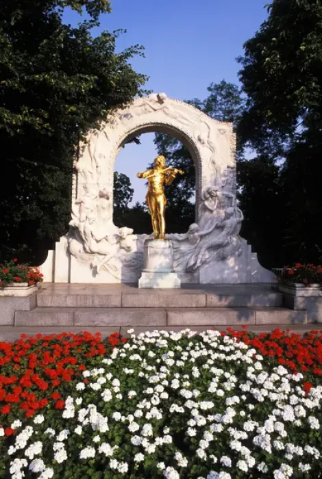 Framed Print : Monument of Johann Strauss in Vienna, Austria