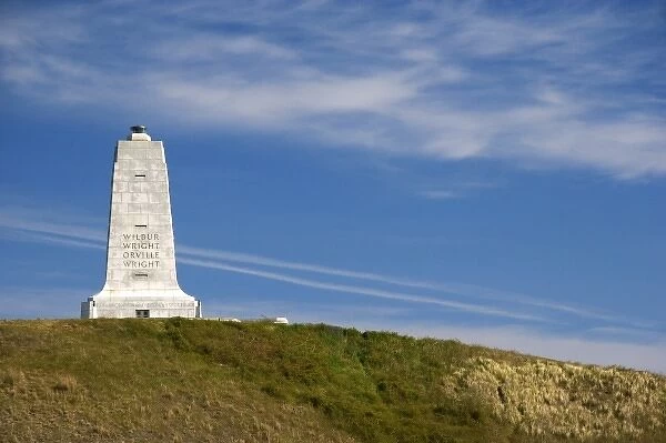 Monument on Killdevil Hill at Kitty Hawk is part of the Wright Brothers National Monument at Manteo