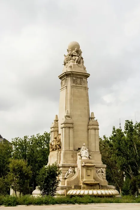 Framed Print : Monument to Miguel de Cervantes in Parque de la Montana, Madrid, Spain