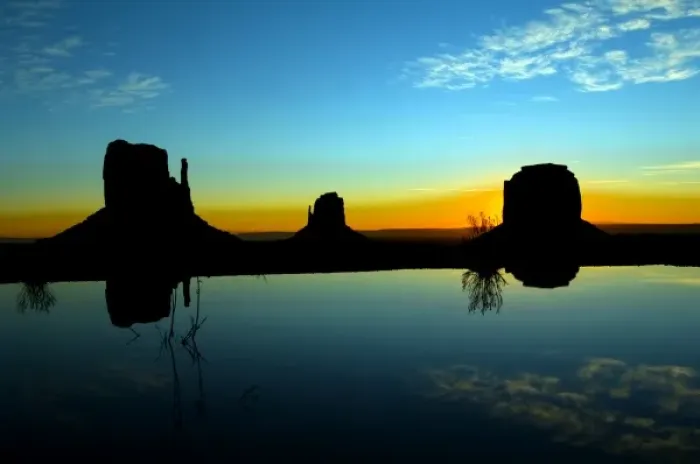 Framed Print : Monument Valley Sunrise Reflections