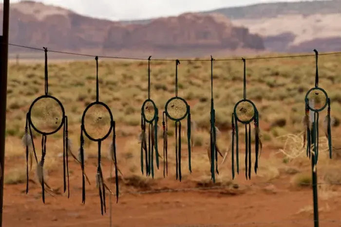 Framed Print : Monument Valley, Utah, United States. Native American dream catchers for sale Framed Print : Monument Valley, Utah, United States. Native American dream catchers for sale