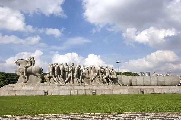 Monumento Bandeiras, a monument to pioneers in Sao Paulo, Brazil