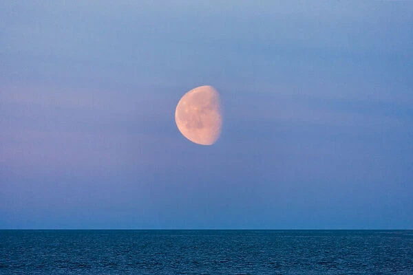 Moon over the Bering Sea, Russia Far East
