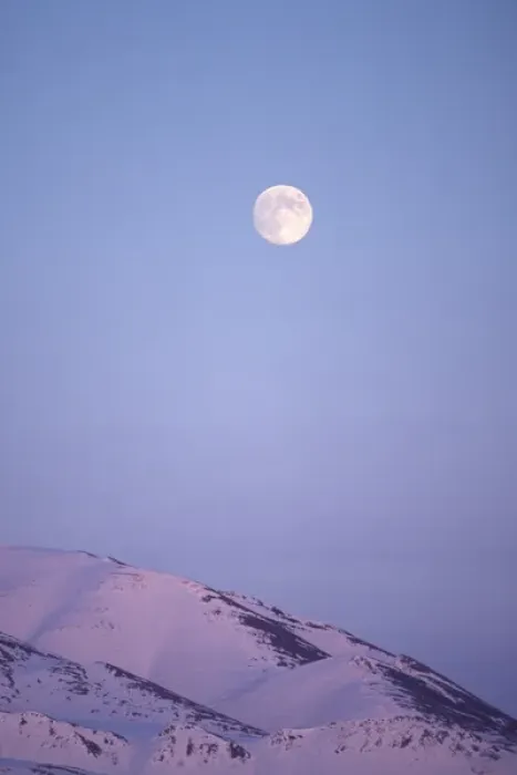 Framed Print : full moon over Gates of the Arctic National Park, Brooks Range, North Slope, Alaska