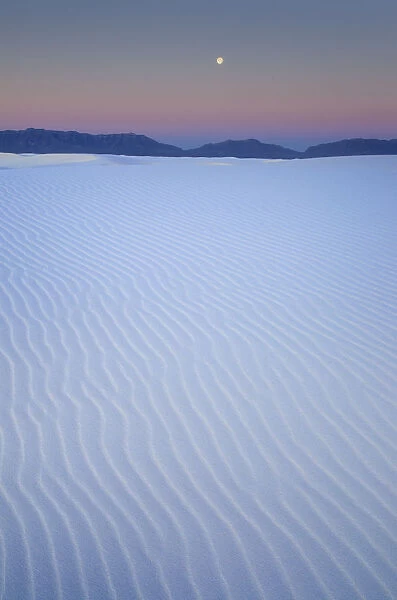 Full moon over White Sands National Monument, New Mexico