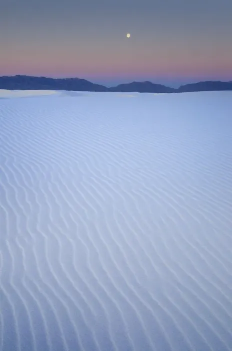 Framed Print : Full moon over White Sands National Monument, New Mexico