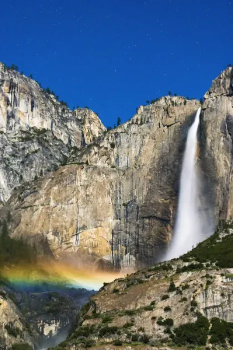 Framed Print : Moonbow and starry sky over Yosemite Falls, Yosemite National Park, California Framed Print : Moonbow and starry sky over Yosemite Falls, Yosemite National Park, California