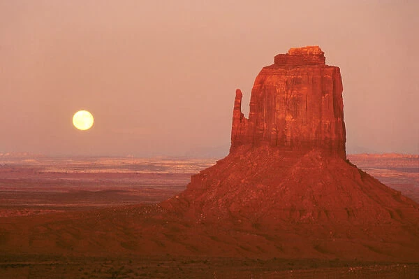 Moonrise over Monument Valley, Navajo Nation, Arizona