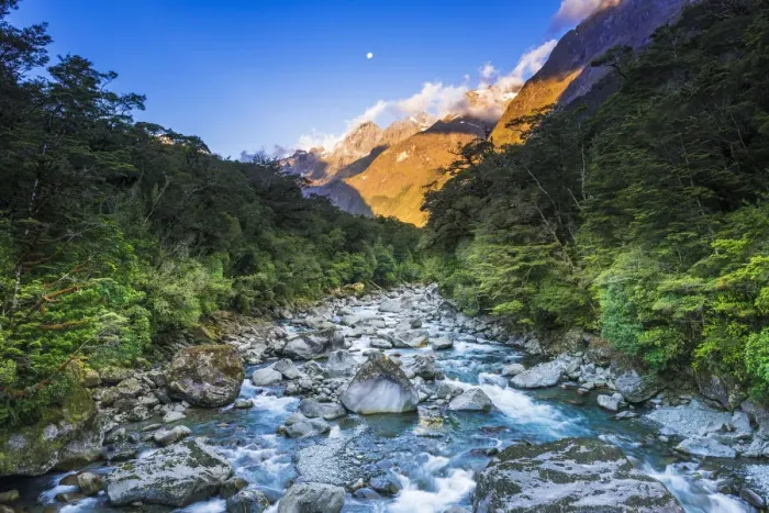 Framed Print : Moonrise over Mount Madeline and the Tutoko River, Fiordland National Park, South Island Framed Print : Moonrise over Mount Madeline and the Tutoko River, Fiordland National Park, South Island