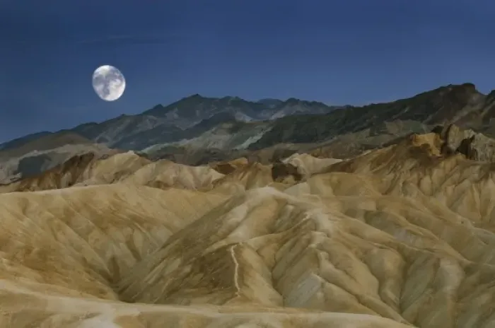 Framed Print : Moonrise over Zabriskie Point, Death Valley National Park, California, USA (Multiple Framed Print : Moonrise over Zabriskie Point, Death Valley National Park, California, USA (Multiple