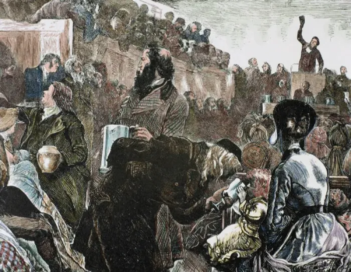 Framed Print : Mormon church service in the Tabernacle. Engraving from Harpers Weekly (1871) Framed Print : Mormon church service in the Tabernacle. Engraving from Harpers Weekly (1871)