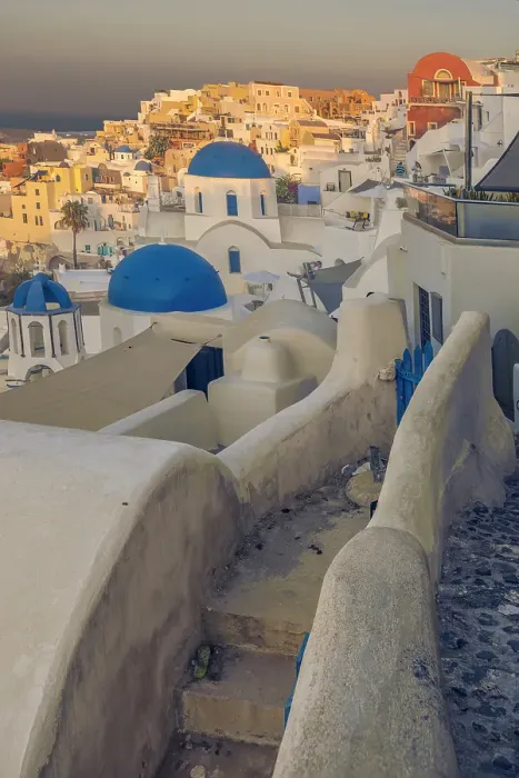 Framed Print : Morning Light, Ios, Santorini, Greece