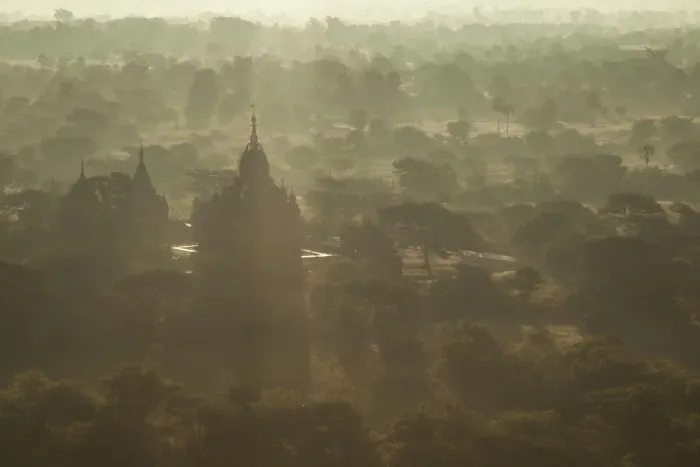 Framed Print : Morning view of the temples of Bagan, Myanmar Framed Print : Morning view of the temples of Bagan, Myanmar