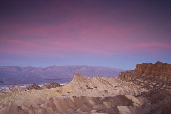 Mornings first light on Zabriskie Point and Death Valley Below. Death Valley N