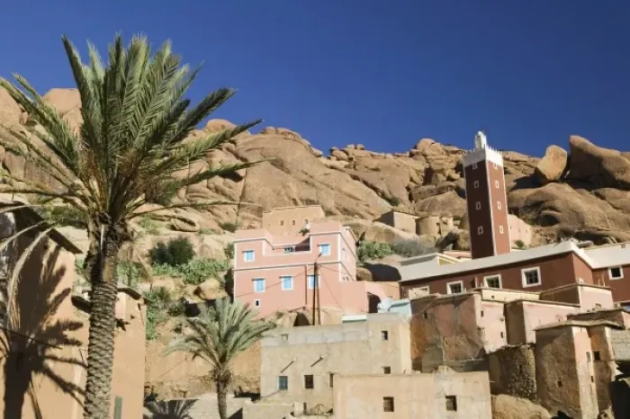Framed Print : MOROCCO, Anti Atlas, TAFRAOUTE Area: ADAI, The Red Mosque