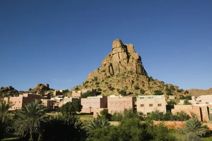 Framed Print : MOROCCO, Anti Atlas, TAFRAOUTE Area: AGUERD, OUDAD, Napoleons Hat Rock Formation